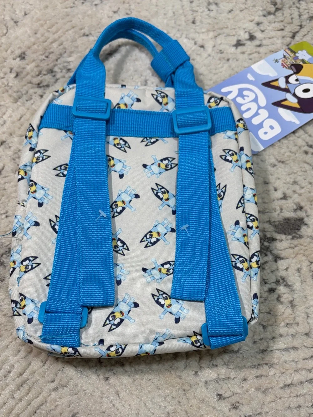Bluey Unissex 9 Mini Backpack Bag Adjustable Straps Kids School Play NWT Blue
